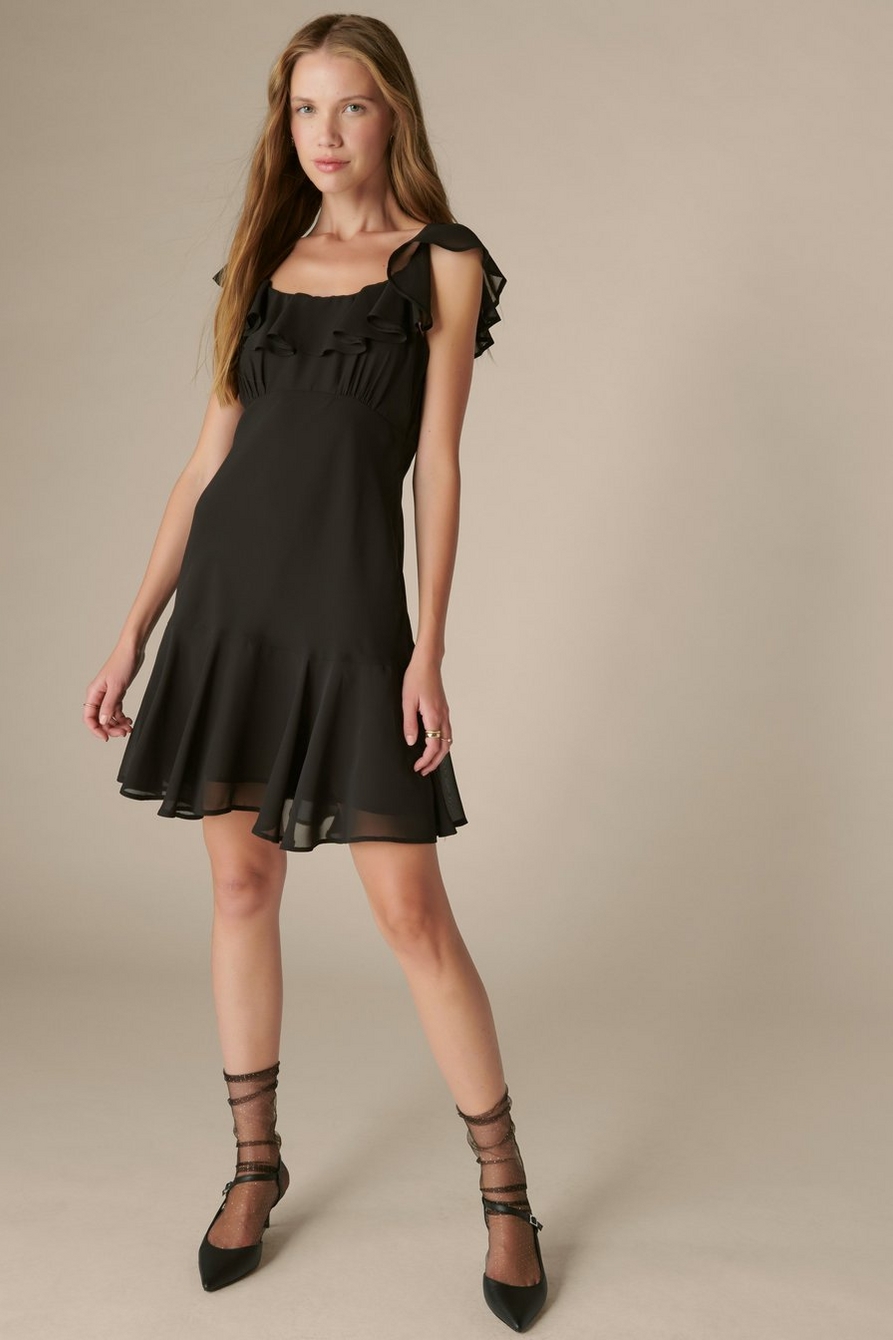 ruffle mini dress